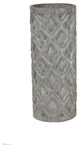 Stylish Gray Diamond Embossed Flower Pot.