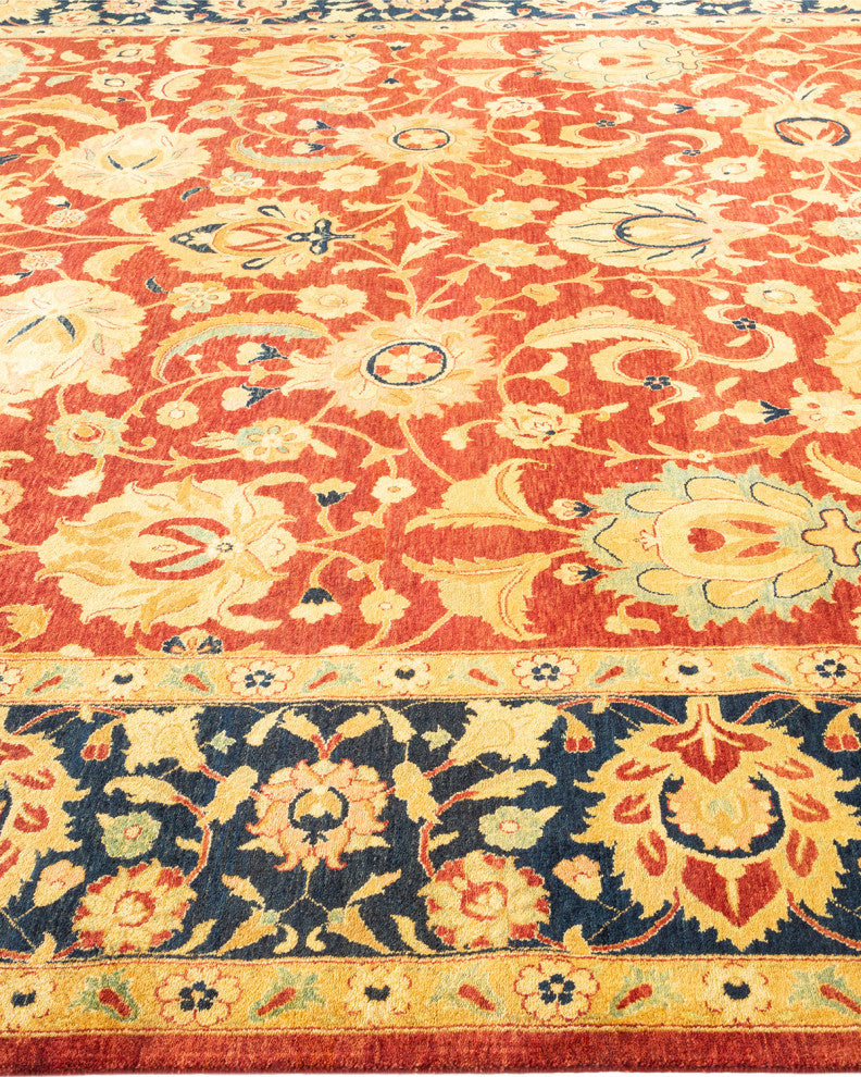 Thomas, One-of-a-Kind Hand-Knotted Area Rug, Orange, 8' 0"x10' 2"