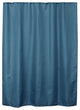 Extra Long Shower Curtain Polyester, 12 Rings, 79"Lx71"W, Tahitian Blue