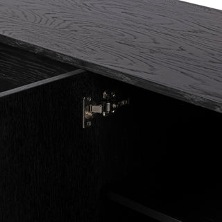 Pollard Media Console-Brushed Ebony Oak