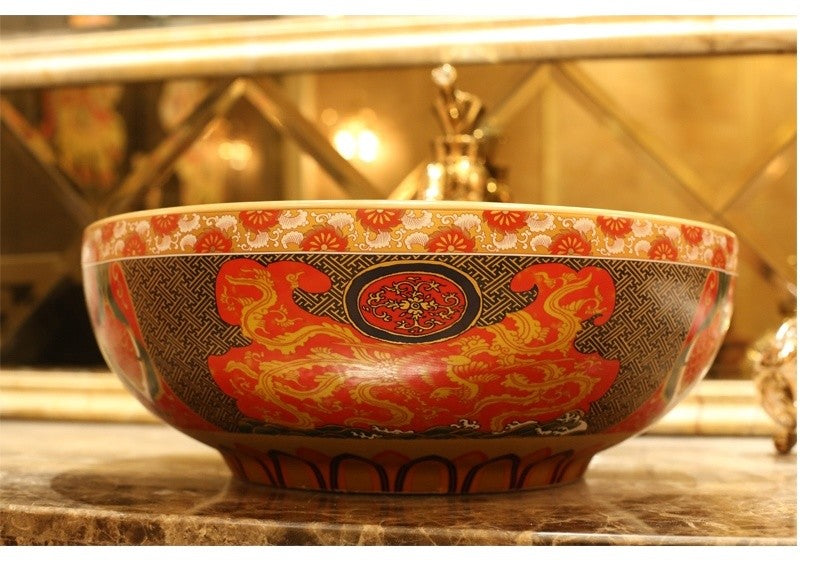 Aprilia Ancient Art Ceramic Bathroom Sink