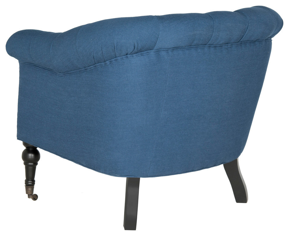 Safavieh Nicolas Club Chair, Steel Blue Linen