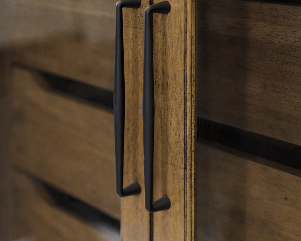 Modern Wood Display Cabinet, Dining Storage, Bookcase, Brown