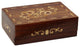 Natural Geo Handmade Rosewood Floral Wooden Decorative Box