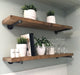 Teton Industrial Rustic Floating Shelf - Modern Farmhouse Shelf - Open Shelving
