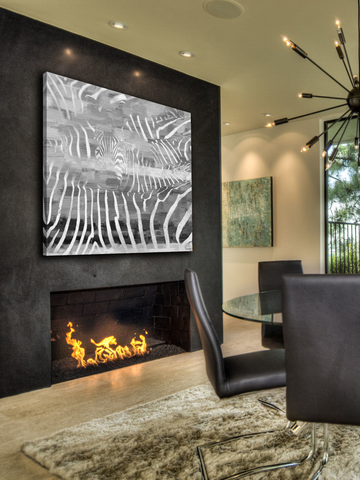 "Zebra" Fine Art Canvas Print, 32"x32"