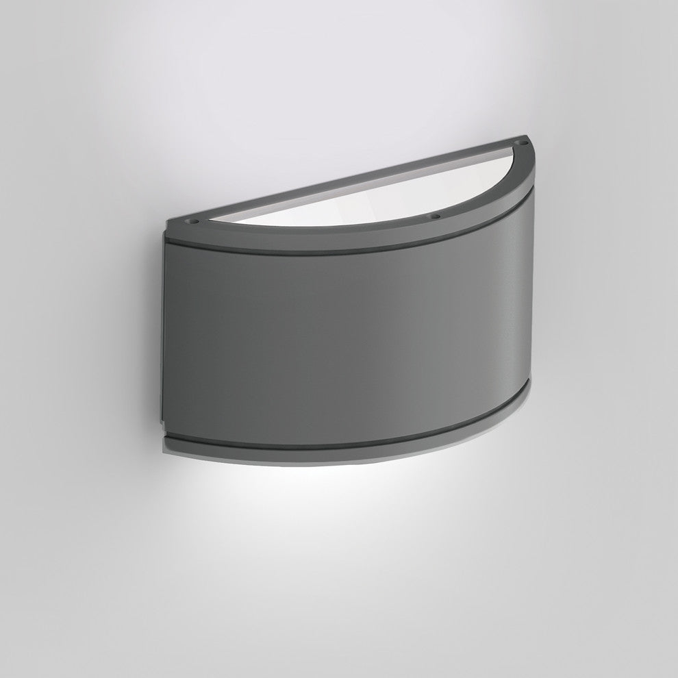 WAC Lighting Tube LED Outdoor Half Cylinder Up and Down Wall Light, Graphite