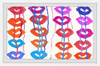 "Colored Lips" Framed Painting Print, 24"x16"