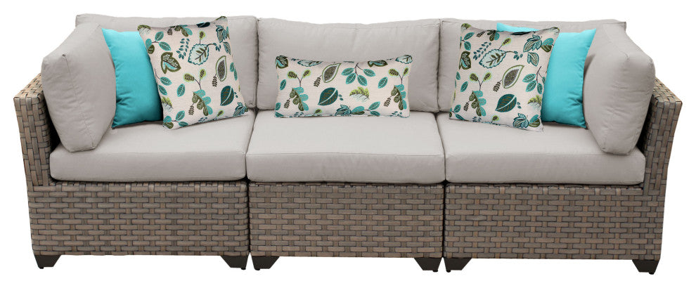 Monterey 3 Piece Outdoor Wicker Patio Furniture Set 03b