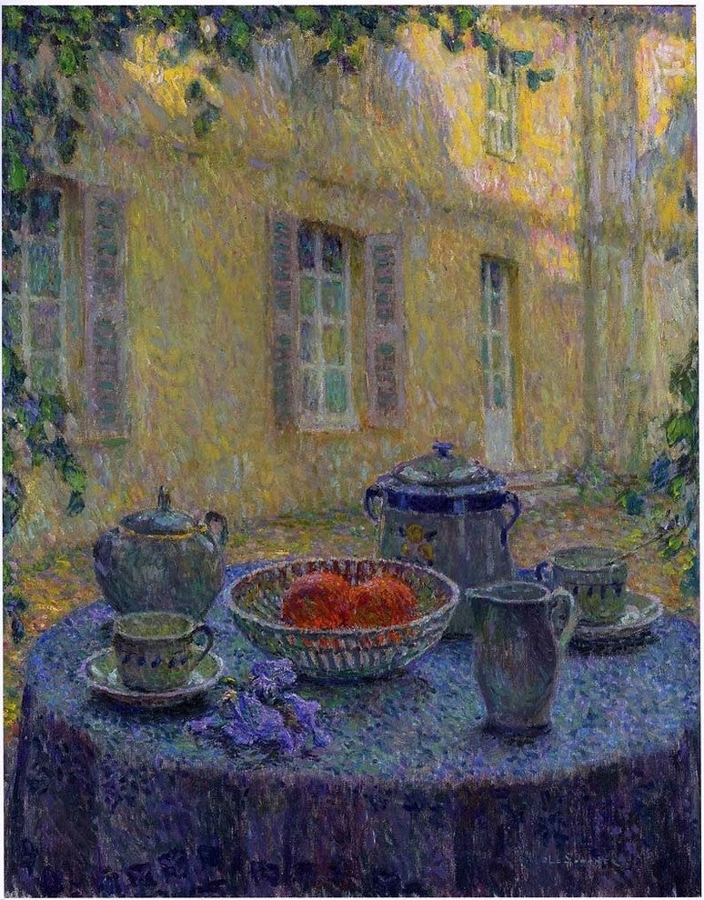 Henri Le Sidaner The Blue Tablecloth at Gerberoy Wall Decal