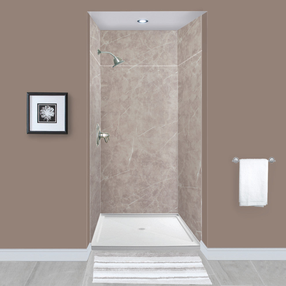 Transolid Expressions Shower Wall Kit, Dover Stone, 36"x36"x96"