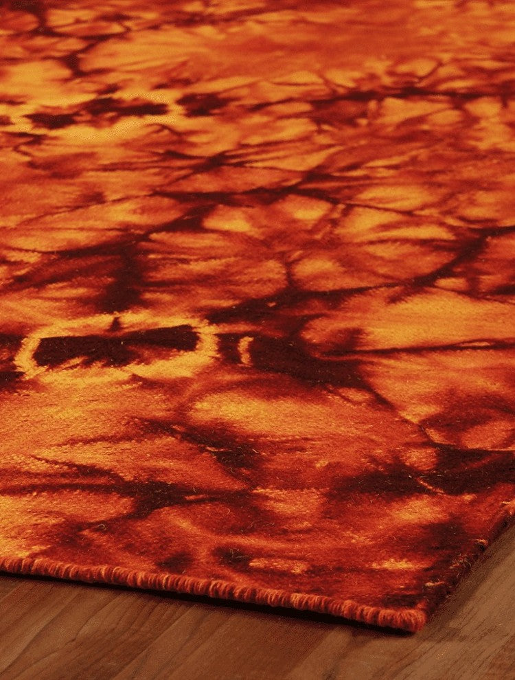 Exquisite Rugs, Flatweave, Orange and Red, 5''x8''