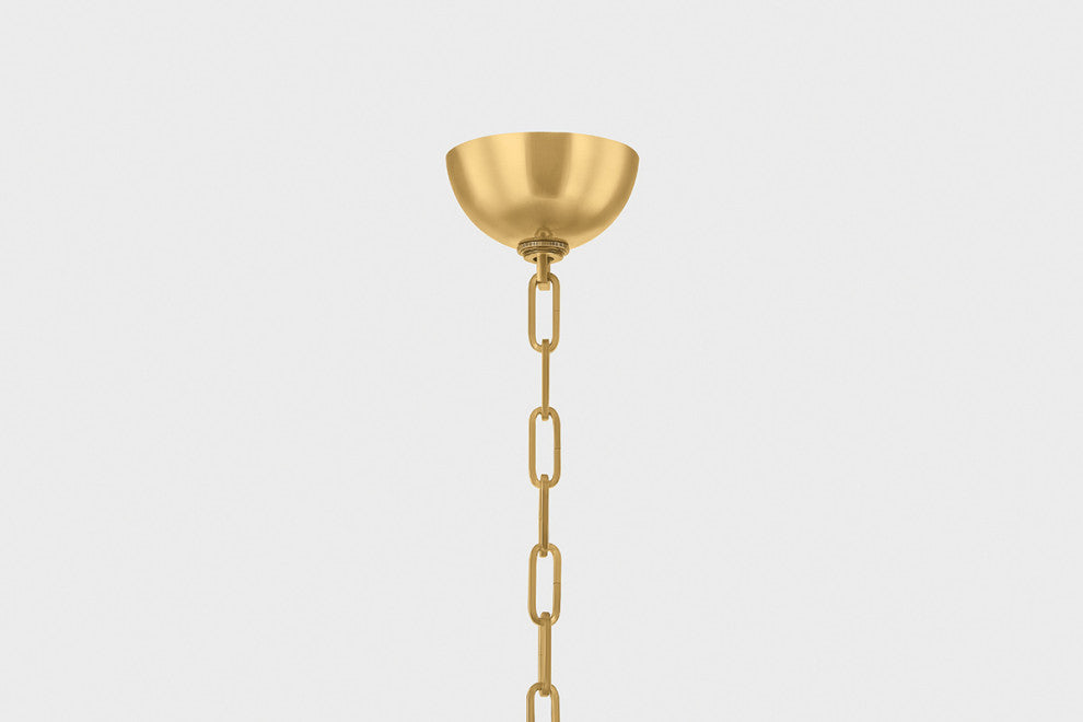 Corbett Lighting Samos Integrated LED Pendant, Vintage Brass, 20.5"Dx22.5"H
