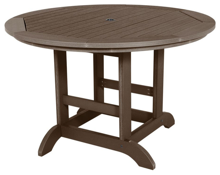 Weatherly 5-Piece Round Dining Set, Weathered Acorn