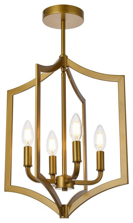 Kassandra 4-Light Pendant, Brass