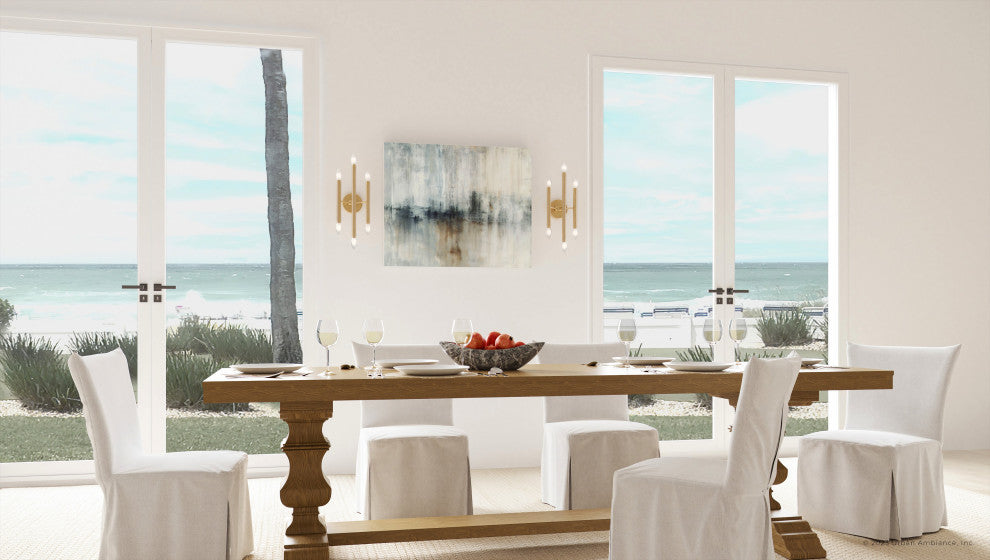 Luxury Mid-Century Modern Wall Sconce, Brushed Brass, ULB2230