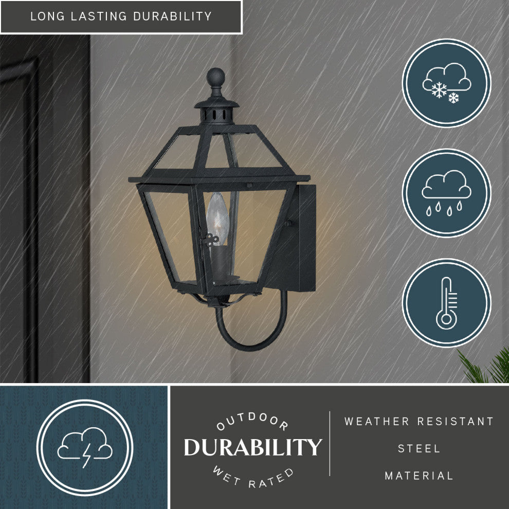 Vaxcel Nottingham 7" Outdoor Wall Light, Textured Black