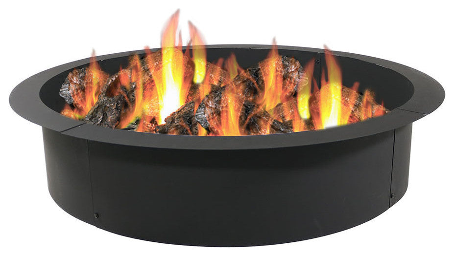 Sunnydaze Heavy-Duty Fire Pit Rim Liner, DIY Build your Own, 36" Diameter