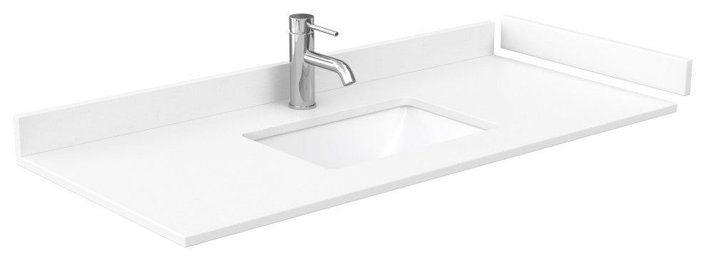 Maroni 48" Light Straw Single Vanity, White Cultured Marble Top, Black Trim