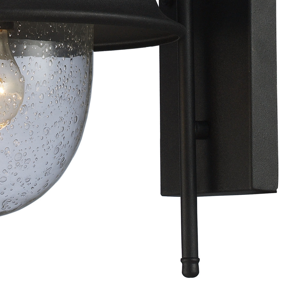 Streeside Cafe 1-Light Outdoor Sconce, Matte Black