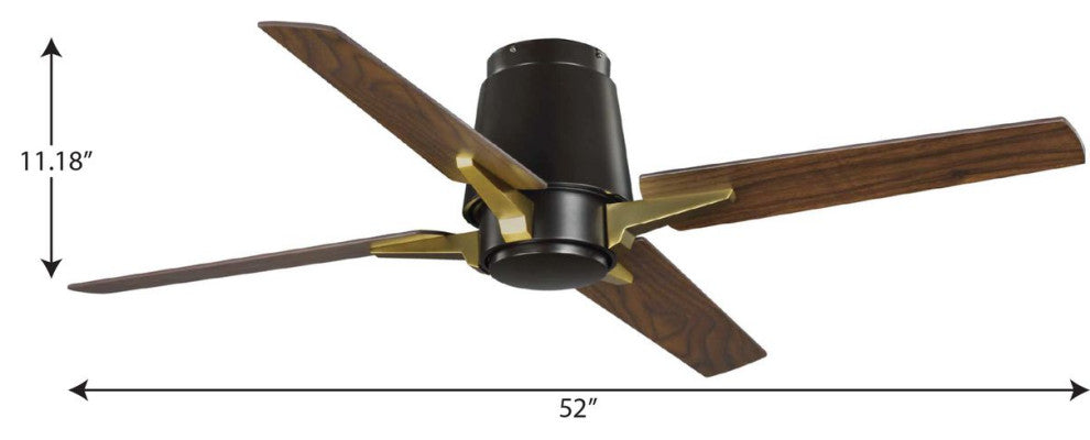 Lindale Collection 52" 4-Blade Architectural Bronze Ceiling Fan