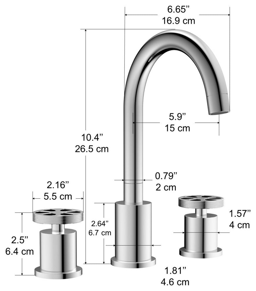 Nova Widespread Bathroom Faucet, Chrome