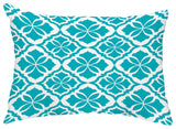 Ceylon 14"x20" Abstract Decorative Outdoor Pillow, Turquoise