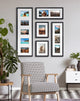 Gallery Wall Multi Open Matted Picture Frame Set, Black 5 Piece