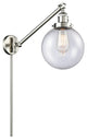 Beacon 1-Light LED Swing Arm Light, Brushed Satin Nickel, Glass: Seedy