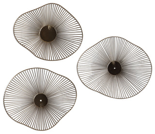 Uttermost Avarie Gold Metal Wall Art Set/3