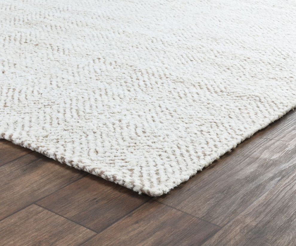Classic Home Herringbone Chenille Ivory/Natural 8x10 Rug