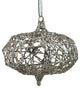 4" Gold and Silver Wire With Glitter Onion Christmas Ornament