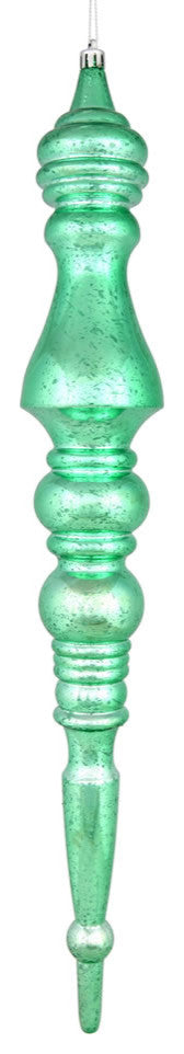 Vickerman N190944D 20" Seafoam Green Mercury Finial, Pack of 2