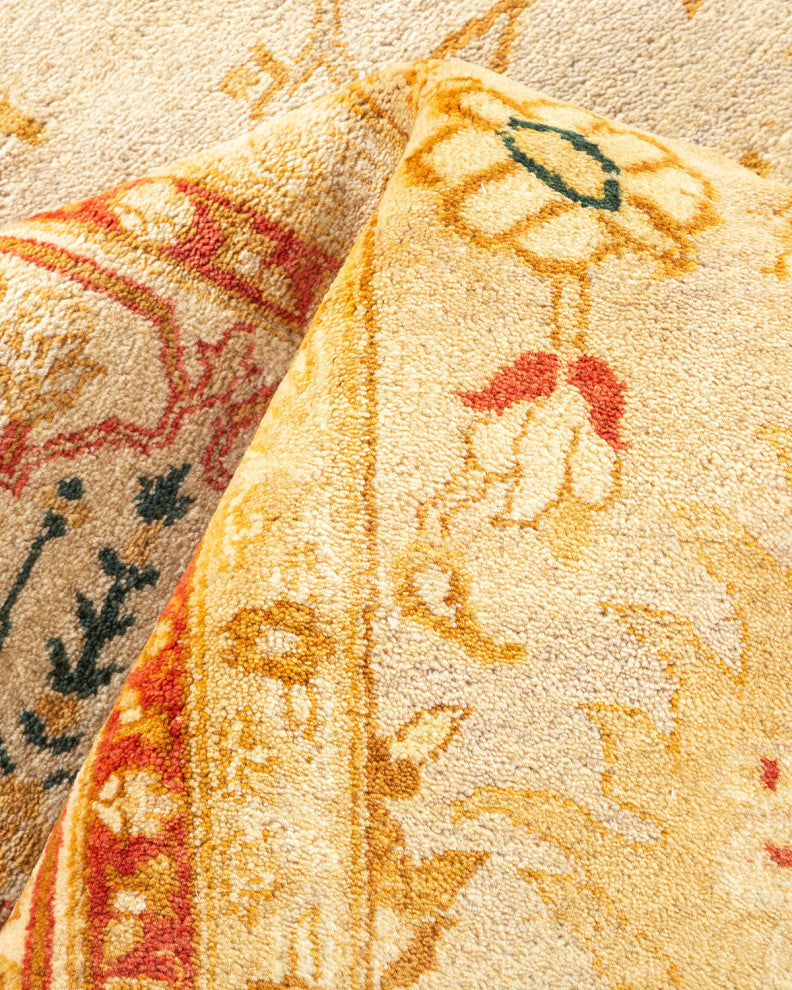 June, One-of-a-Kind Hand-Knotted Area Rug Ivory, 6'4"x8'8"