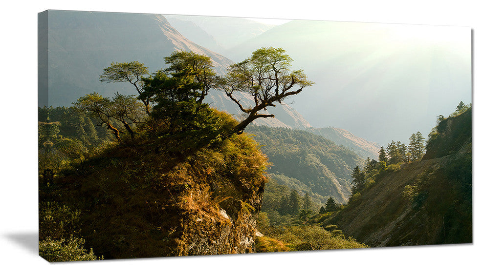 "Enchanted Nepal Mountains" Landscape Photography Canvas Print, 40"x20"