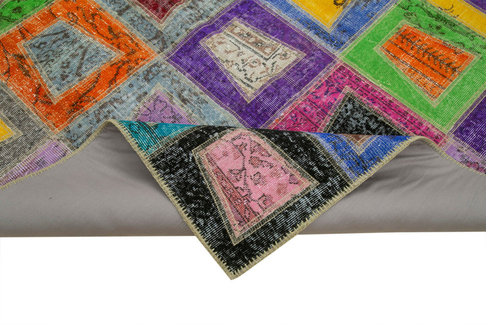 Rug N Carpet - Handwoven Oriental 6' 4" x 8' 11" Antique Patchwork Area Rug