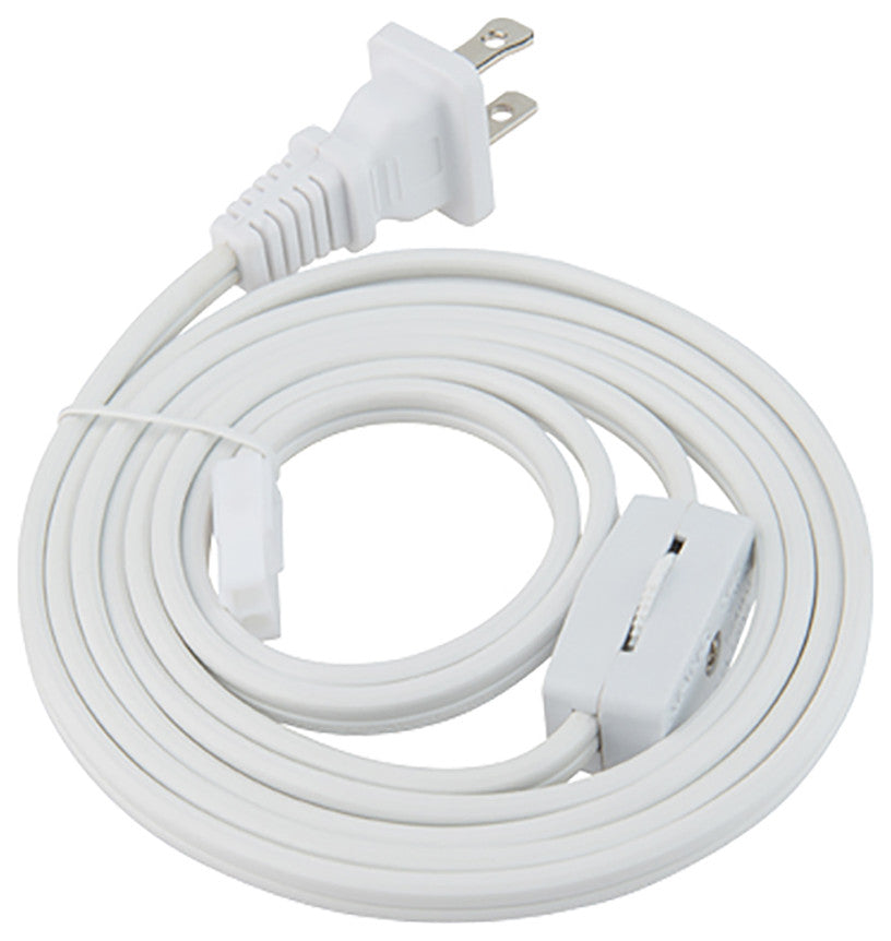 6' Power Cord With Roll Switch for Line Voltage Puck Light, Black