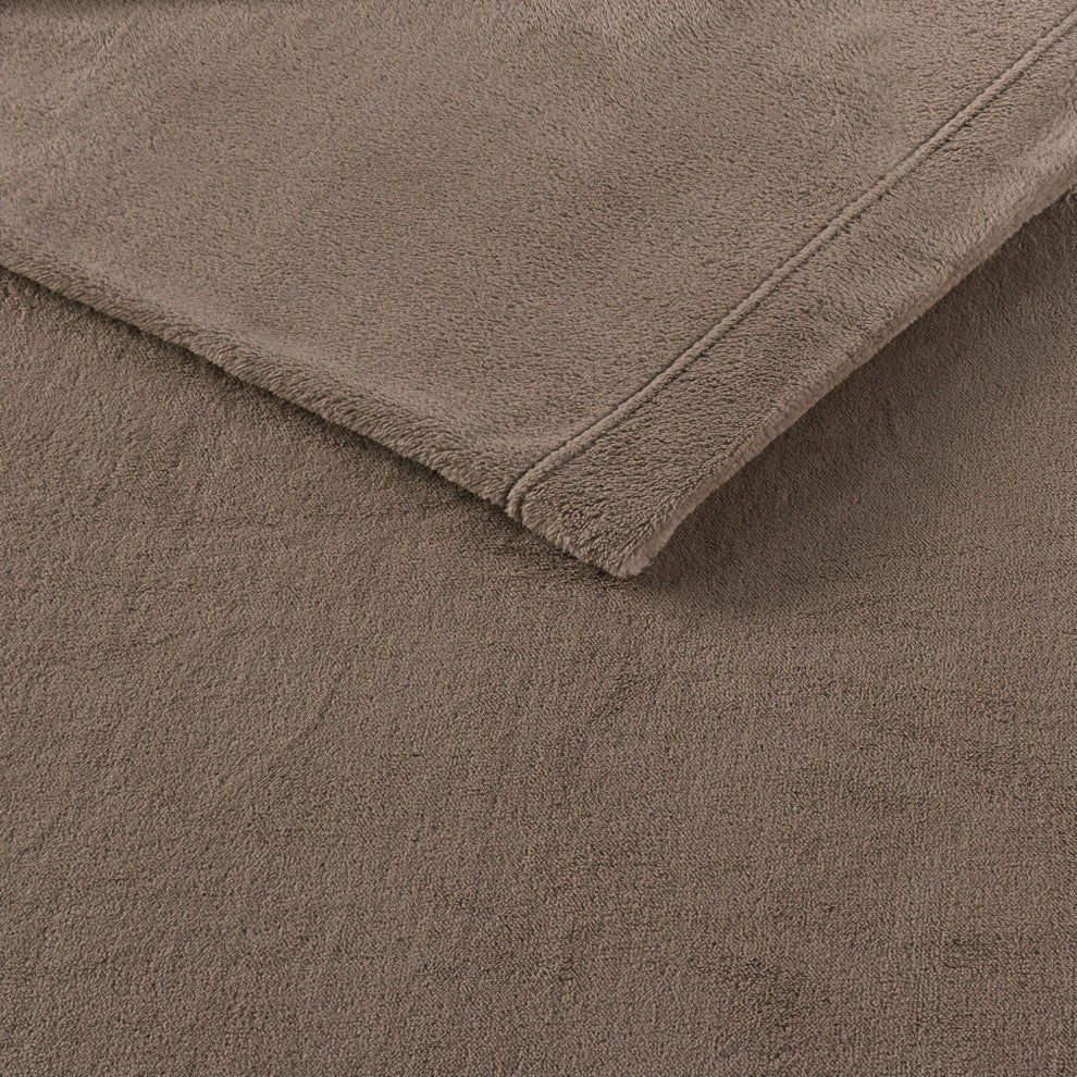 True North by Sleep Philosophy Knitted Plush Sheet Set, Brown, Twin
