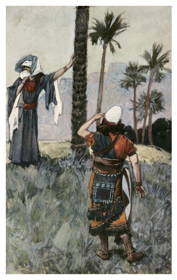 "Deborah Beneath The Palm Tree" Digital Paper Print by James Tissot, 16"x24"