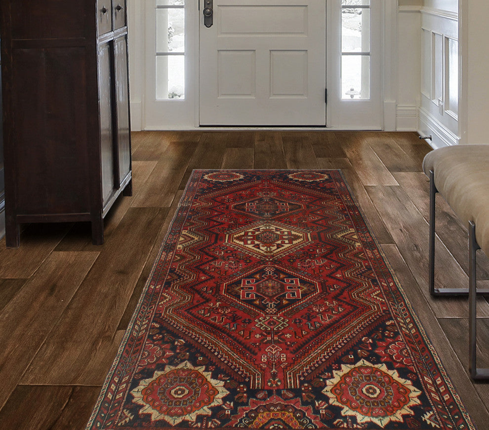 Fine Vintage Distressed Fayola Red Rug