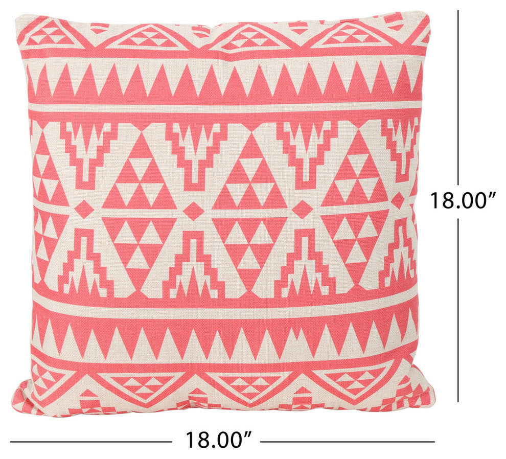 GDF Studio Fred Outdoor 18" Water Resistant Square Pillows, Set of 4