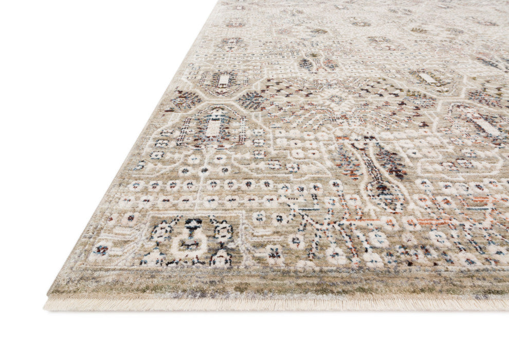 Theia Rug, Granite/Ivory, 1'6"x1'6" Sample