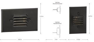 LED Indoor/Outdoor Antique Bronze Integrated LED Wall or Step Light