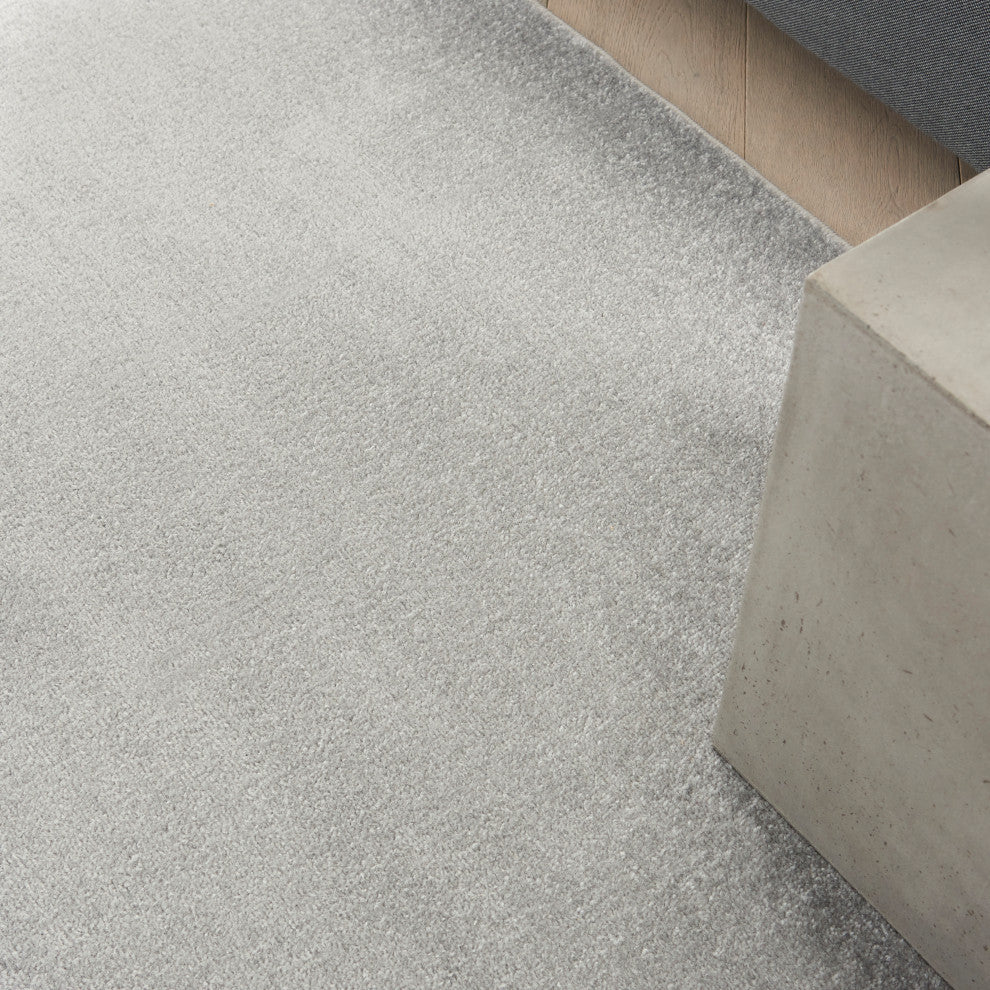 Nourison Essentials 9' x Square Silver Grey Outdoor Area Rug