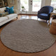 Indoor/Outdoor Laidley LA1 Chocolate Machine Washable 8' x 8' Rug