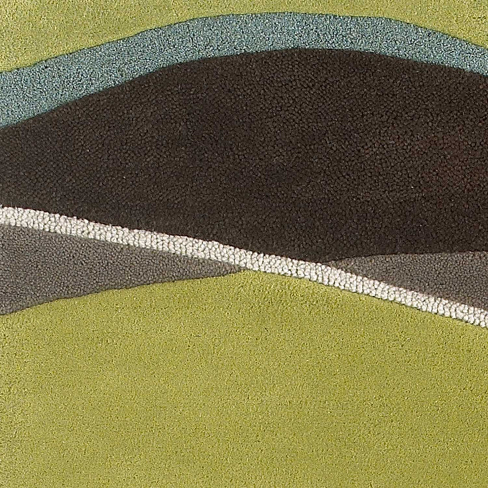 5' X 8'  Wool Lime Or  Mocha Area Rug
