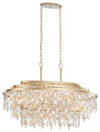 Kalani 9-Lt Linear Pendant - French Gold