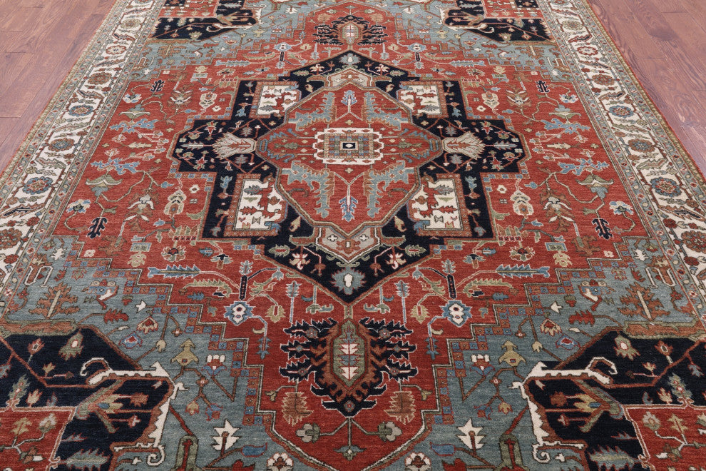 Hand Knotted Persian Fine Serapi Wool Rug 8' 0" X 10' 0" - Q16032