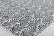 Jade Fusion White Geometric Contemporary White Recycled Area Rug, 2'6" X 8'