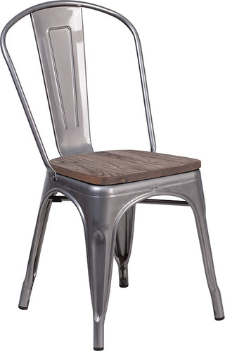 Clear Metal Stack Chair